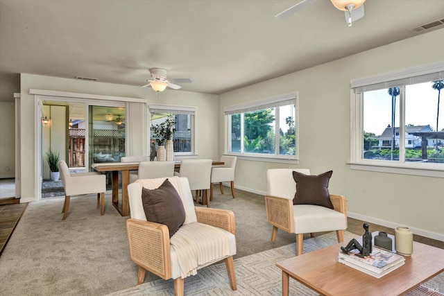 687 Cabot Way, Napa, CA 94559 - living area featuring ceiling fan and baseboards