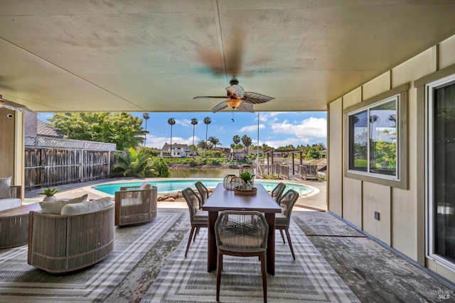 687 Cabot Way, Napa, CA 94559 - deck featuring a ceiling fan and a patio area