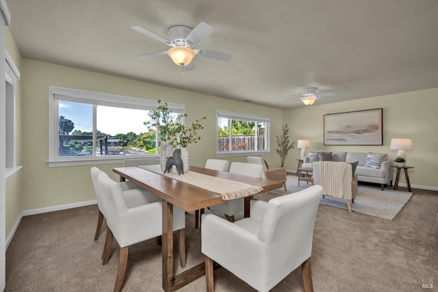 687 Cabot Way, Napa, CA 94559 - carpeted dining space with a ceiling fan and baseboards