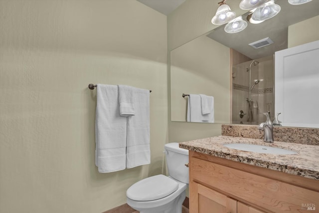 687 Cabot Way, Napa, CA 94559 - bathroom featuring vanity, toilet, a shower, and a chandelier