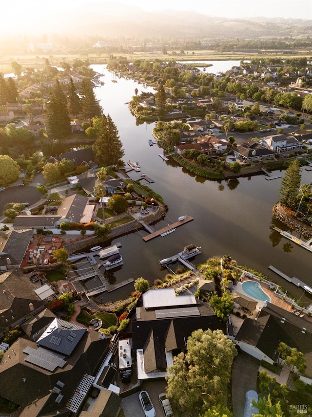 687 Cabot Way, Napa, CA 94559 - aerial overview of property's location with a large body of water and nearby suburban area