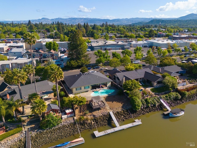 687 Cabot Way, Napa, CA 94559 - aerial perspective of suburban area with a water and mountain view