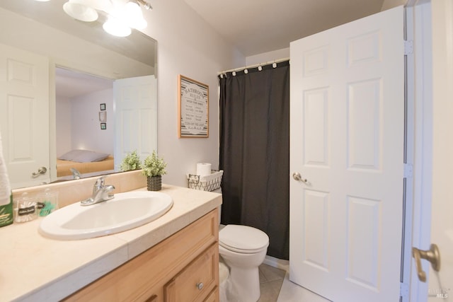 433 Freeway Dr, Napa, CA 94558 - full bathroom featuring vanity, tile patterned flooring, and toilet