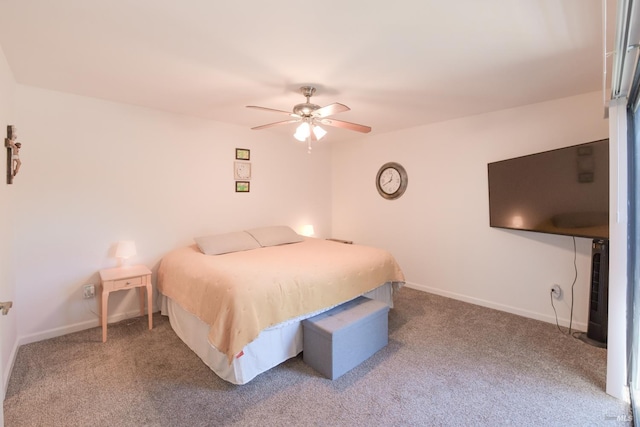 433 Freeway Dr, Napa, CA 94558 - carpeted bedroom with baseboards and a ceiling fan