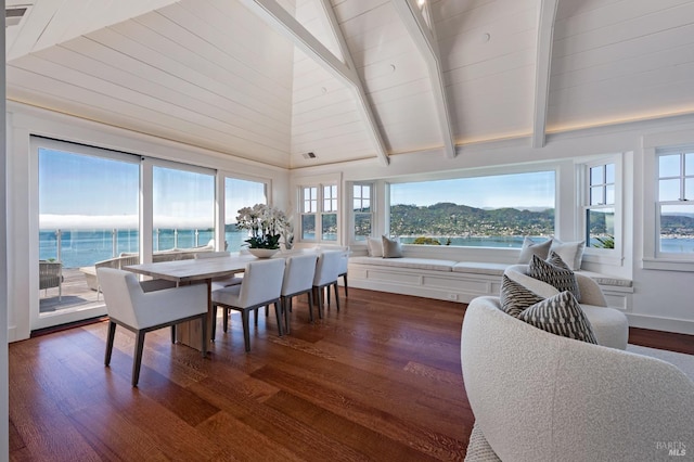 22 Eucalyptus Rd, Belvedere, CA 94920 - sunroom / solarium featuring plenty of natural light and a water view