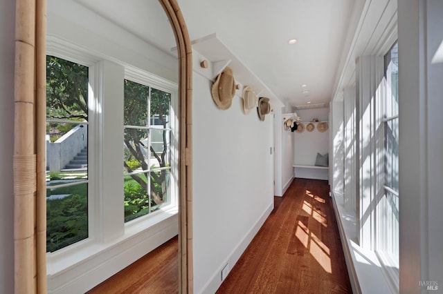 22 Eucalyptus Rd, Belvedere, CA 94920 - hall with dark wood finished floors and baseboards