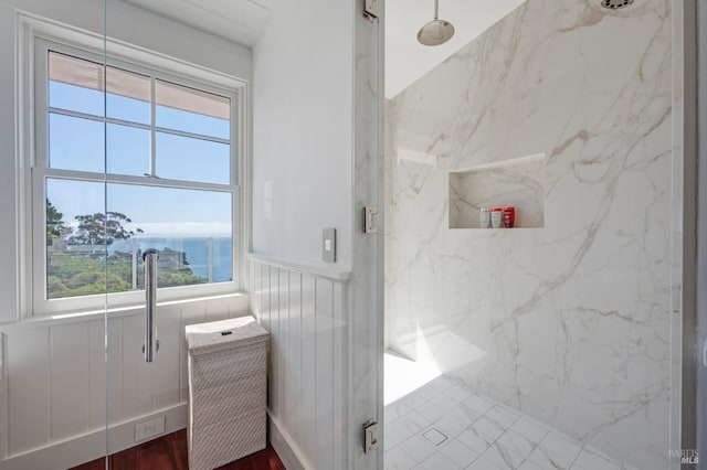 22 Eucalyptus Rd, Belvedere, CA 94920 - full bathroom featuring a marble finish shower