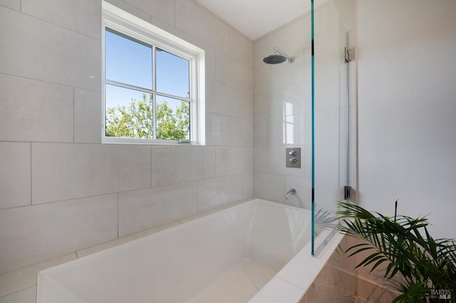 22 Eucalyptus Rd, Belvedere, CA 94920 - full bathroom with a tile shower and a tub