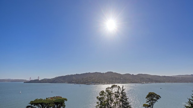 22 Eucalyptus Rd, Belvedere, CA 94920 - water view with a mountain backdrop