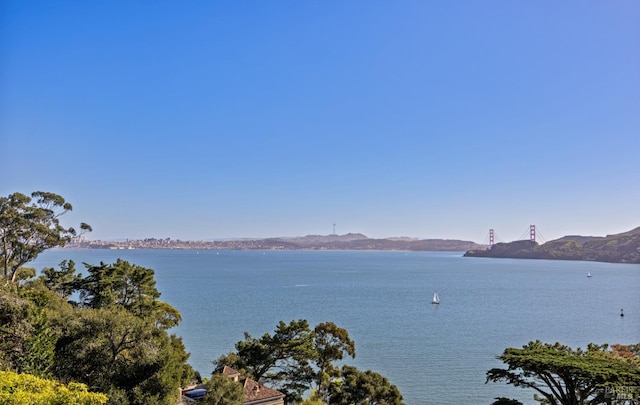 22 Eucalyptus Rd, Belvedere, CA 94920 - water view featuring a mountainous background