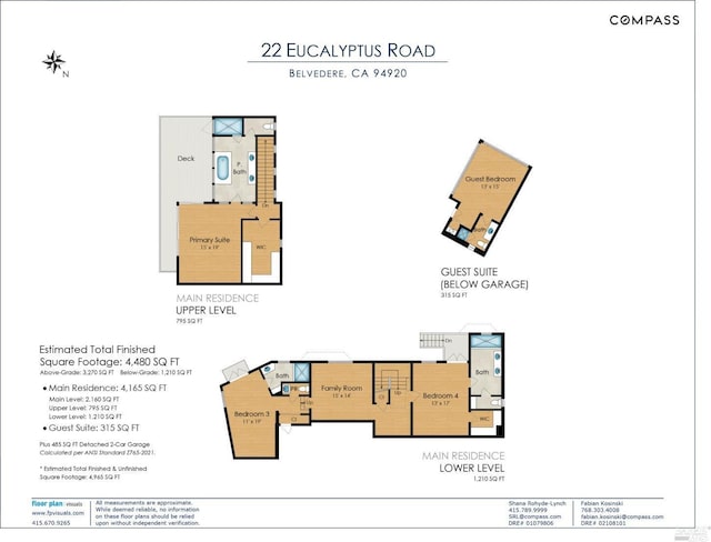 22 Eucalyptus Rd, Belvedere, CA 94920 - room layout