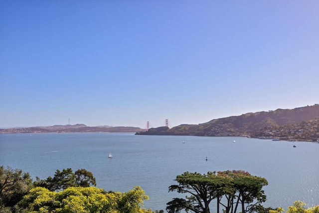 22 Eucalyptus Rd, Belvedere, CA 94920 - water view with a mountain backdrop