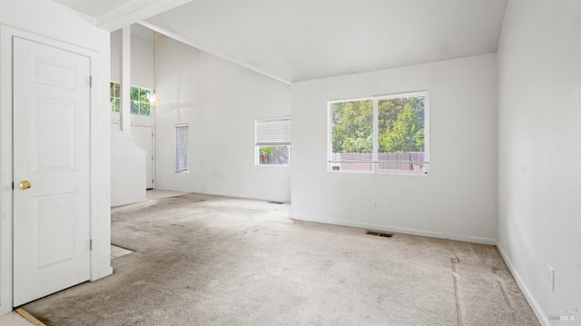 1191 Araquipa Ct, Vacaville, CA 95687 - empty room with carpet floors, lofted ceiling, and baseboards