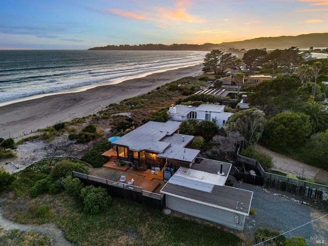 8 Rafael Patio, Stinson Beach, CA 94970 - aerial view at dusk of view of water and beach