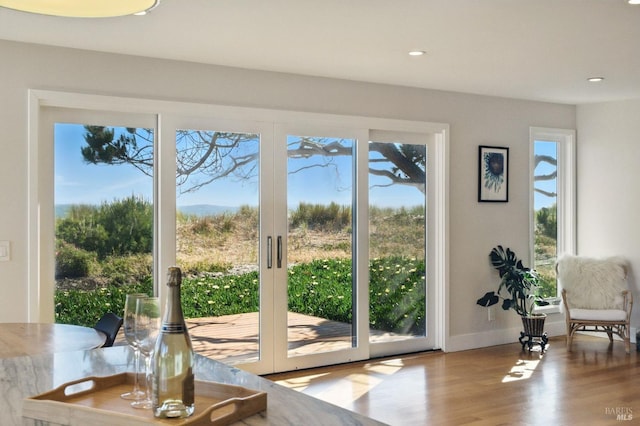 8 Rafael Patio, Stinson Beach, CA 94970 - interior space featuring plenty of natural light, wood finished floors, baseboards, and recessed lighting