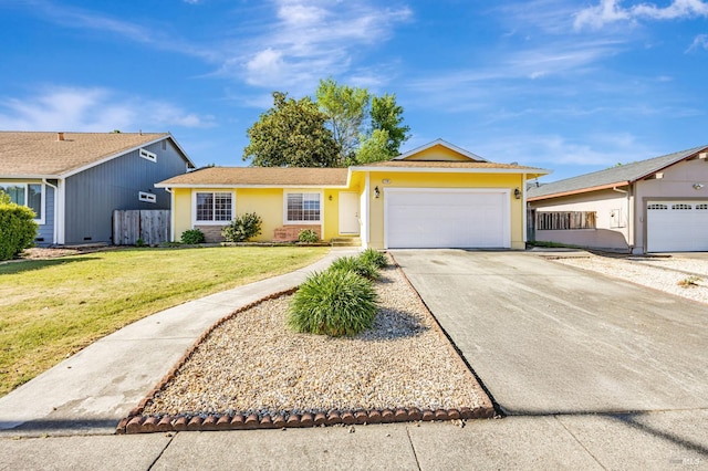 1181 Eleanor Ave, Rohnert Park, CA 94928 - single story home with concrete driveway, an attached garage, and stucco siding