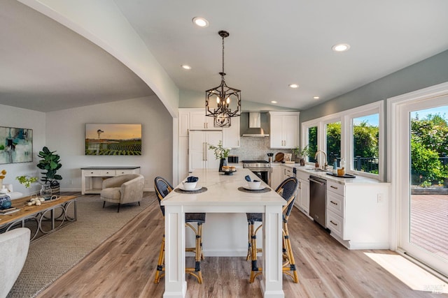 12 Maidu Ct, Napa, CA 94558 - dining space featuring light wood-type flooring, a chandelier, recessed lighting, and baseboards