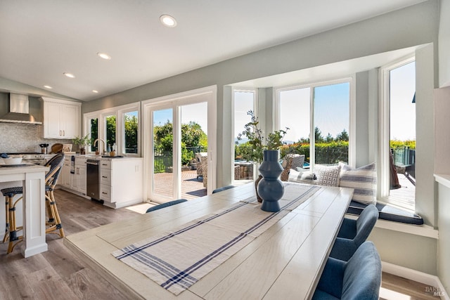 12 Maidu Ct, Napa, CA 94558 - dining area with healthy amount of natural light, light wood-style floors, recessed lighting, and baseboards