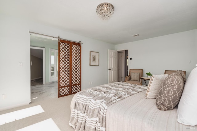 12 Maidu Ct, Napa, CA 94558 - bedroom with marble finish floors and a barn door