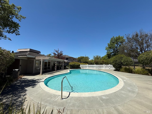 64 Los Padres Cir, Novato, CA 94947 - view of swimming pool with a patio area