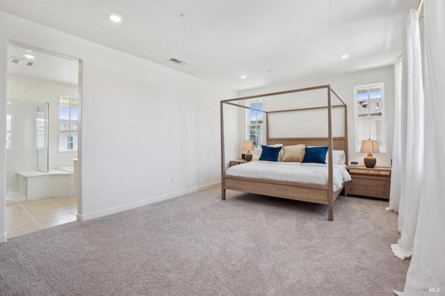 1749 Guadalupe St, Petaluma, CA 94952 - carpeted bedroom featuring recessed lighting, connected bathroom, and baseboards