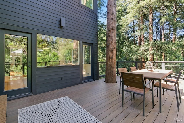 119 Marguerite Ave, Mill Valley, CA 94941 - wooden deck featuring outdoor dining space