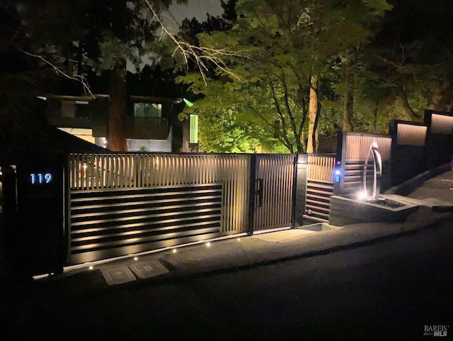 119 Marguerite Ave, Mill Valley, CA 94941 - view of gate at twilight