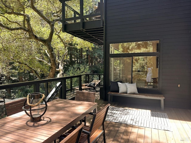 119 Marguerite Ave, Mill Valley, CA 94941 - wooden terrace featuring outdoor dining area