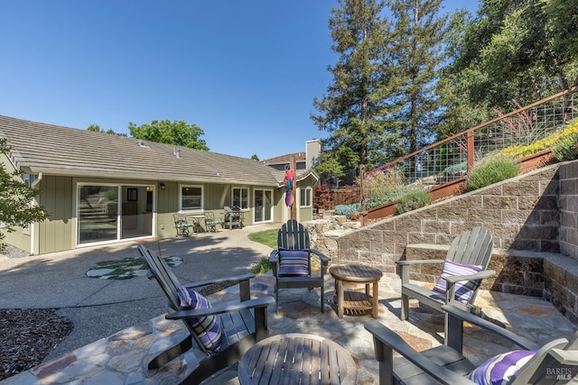 3336 Brittany Cir, Napa, CA 94558 - view of patio / terrace featuring an outdoor fire pit