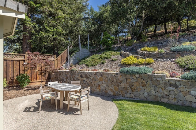 3336 Brittany Cir, Napa, CA 94558 - view of yard featuring outdoor dining area and a patio