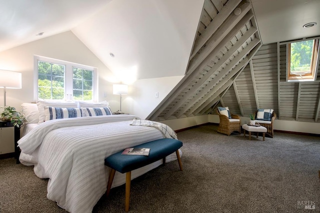11 Inverness Way S, Inverness, CA 94937 - bedroom featuring carpet floors and vaulted ceiling