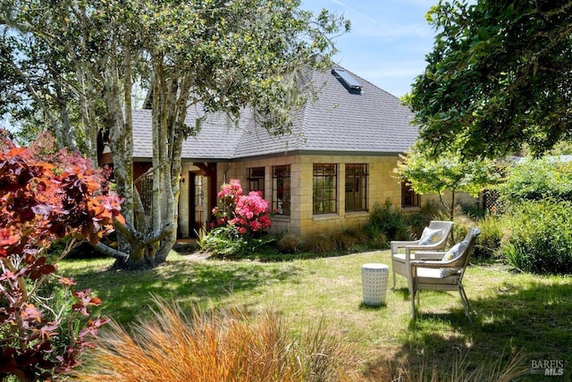 11 Inverness Way S, Inverness, CA 94937 - back of property with a shingled roof and a lawn