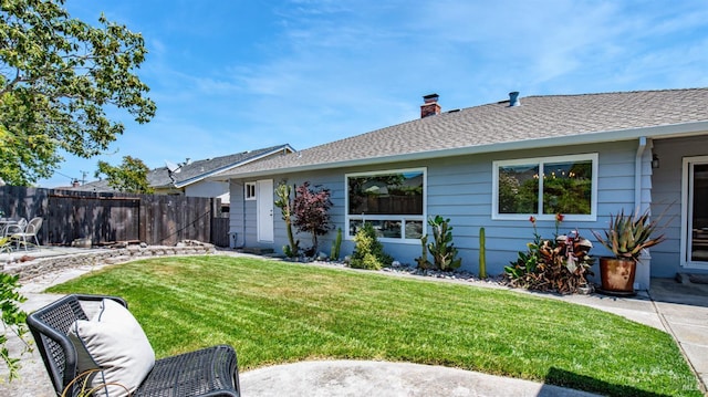 40 Staghound Psge, Corte Madera, CA 94925 - ranch-style house featuring a chimney, a patio area, and a shingled roof