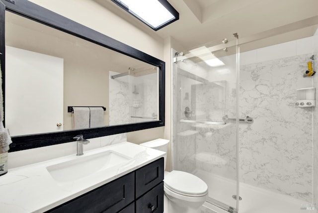 3327 Colonial Ct, Fairfield, CA 94534 - full bath with vanity, a marble finish shower, and toilet