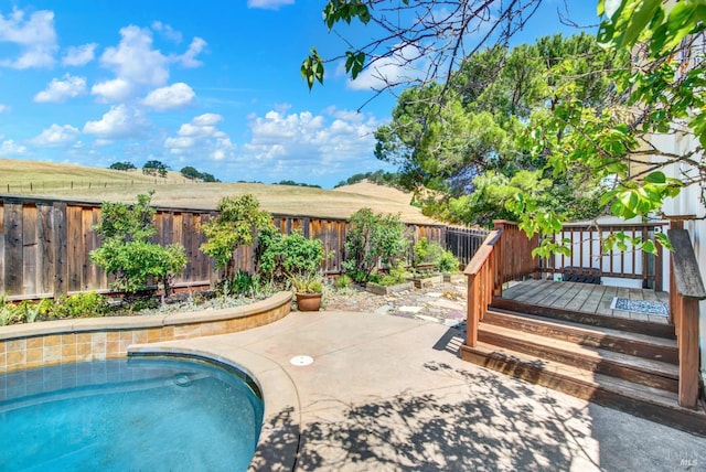 3327 Colonial Ct, Fairfield, CA 94534 - view of swimming pool with a fenced backyard, a deck, and a patio area