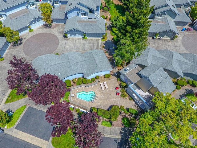 2016 Stonefield Ln, Santa Rosa, CA 95403 - aerial perspective of suburban area featuring a pool area