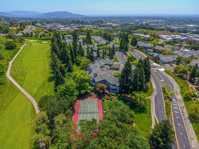 2016 Stonefield Ln, Santa Rosa, CA 95403 - aerial perspective of suburban area featuring a mountain backdrop