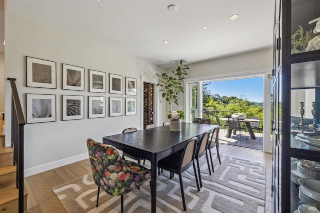6 Live Oak Way, San Rafael, CA 94901 - dining room featuring light wood-style floors, recessed lighting, and baseboards