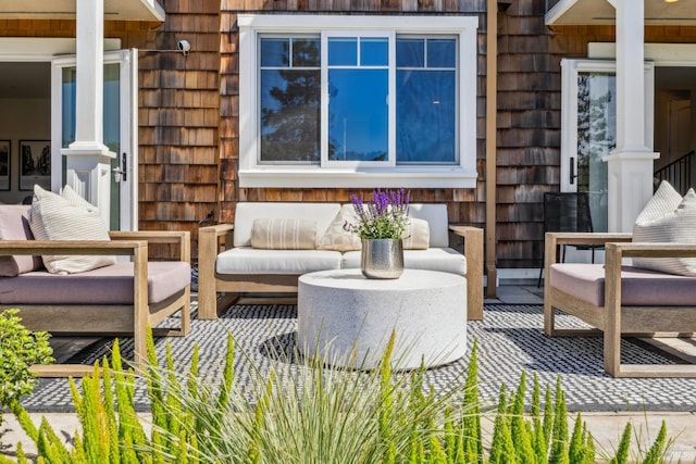 6 Live Oak Way, San Rafael, CA 94901 - view of patio featuring an outdoor hangout area