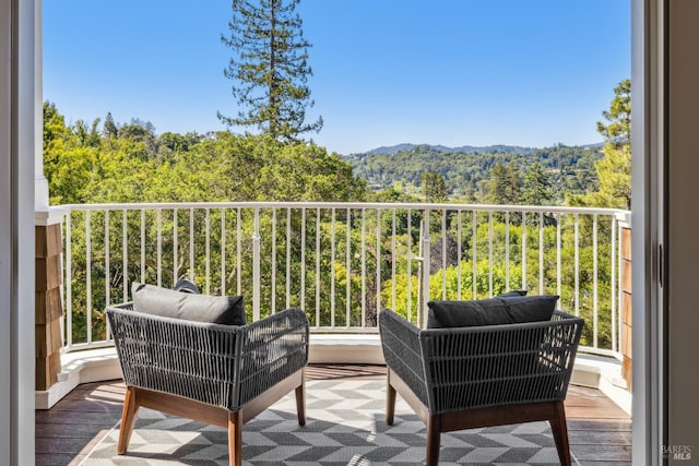 6 Live Oak Way, San Rafael, CA 94901 - balcony with a mountain view and a view of trees