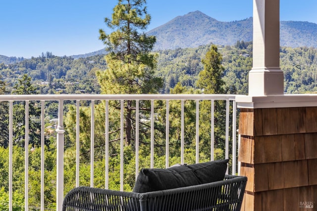 6 Live Oak Way, San Rafael, CA 94901 - balcony featuring a mountain view