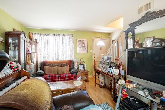 710 Daniels Ave, Vallejo, CA 94590 - living room with wood finished floors and stairway