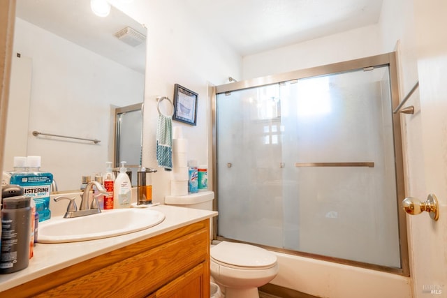 710 Daniels Ave, Vallejo, CA 94590 - bathroom featuring vanity, toilet, and enclosed tub / shower combo