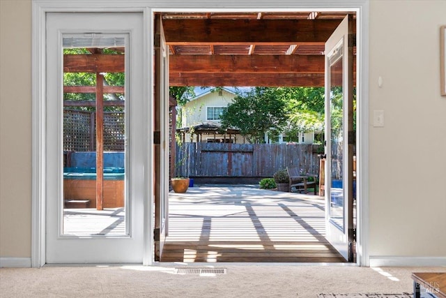 1503 Galaxy Ct, Rohnert Park, CA 94928 - doorway featuring carpet flooring and baseboards