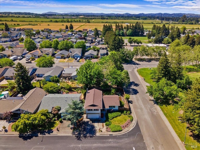 1503 Galaxy Ct, Rohnert Park, CA 94928 - aerial view of residential area featuring a mountainous background