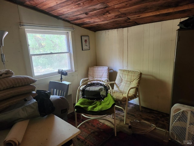 25500 Fairbanks Ln, Covelo, CA 95428 - living area with wood ceiling, vaulted ceiling, and wood finished floors