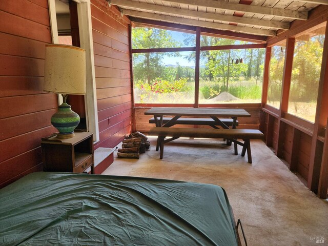 25500 Fairbanks Ln, Covelo, CA 95428 - sunroom featuring beam ceiling