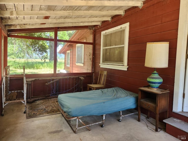 25500 Fairbanks Ln, Covelo, CA 95428 - sunroom featuring beamed ceiling