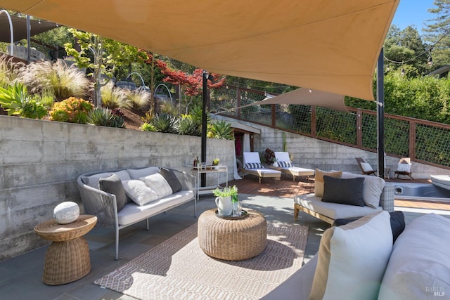 55 Durham Rd, San Anselmo, CA 94960 - view of patio / terrace featuring outdoor lounge area