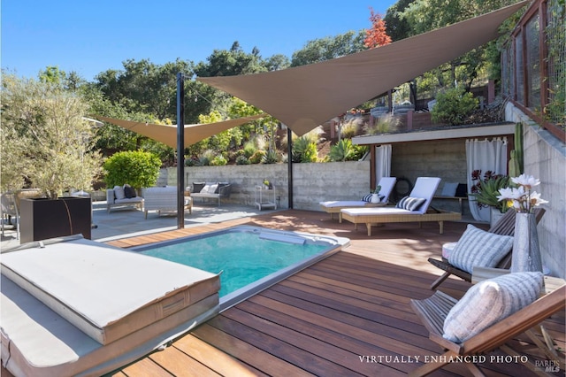 55 Durham Rd, San Anselmo, CA 94960 - swimming pool with a deck and outdoor lounge area
